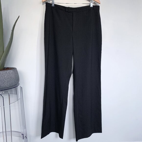 Club Monaco Lightweight Wide-Leg Trouser black Sz 14 - Picture 1 of 6